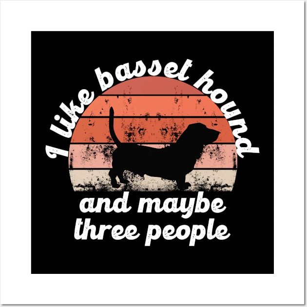 i like basset hound and maybe three people Wall Art by hatem